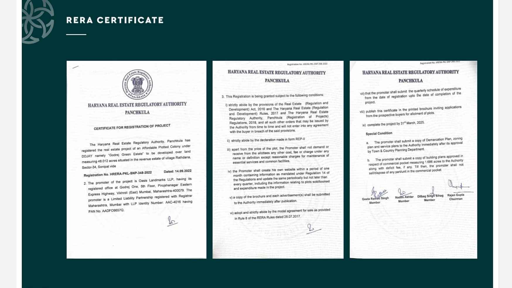 Godrej Green Estate / Recidencial Plots / Sector 34 / Sonipat